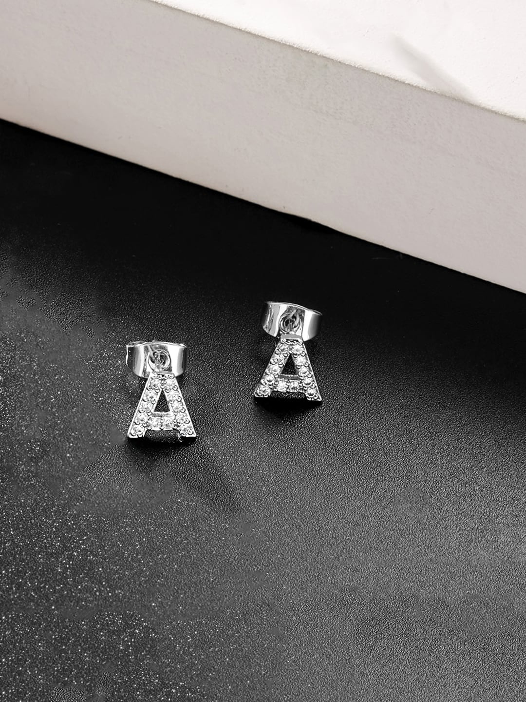 

Yellow Chimes Silver-Plated Crystal Studded Quirky Studs Earrings