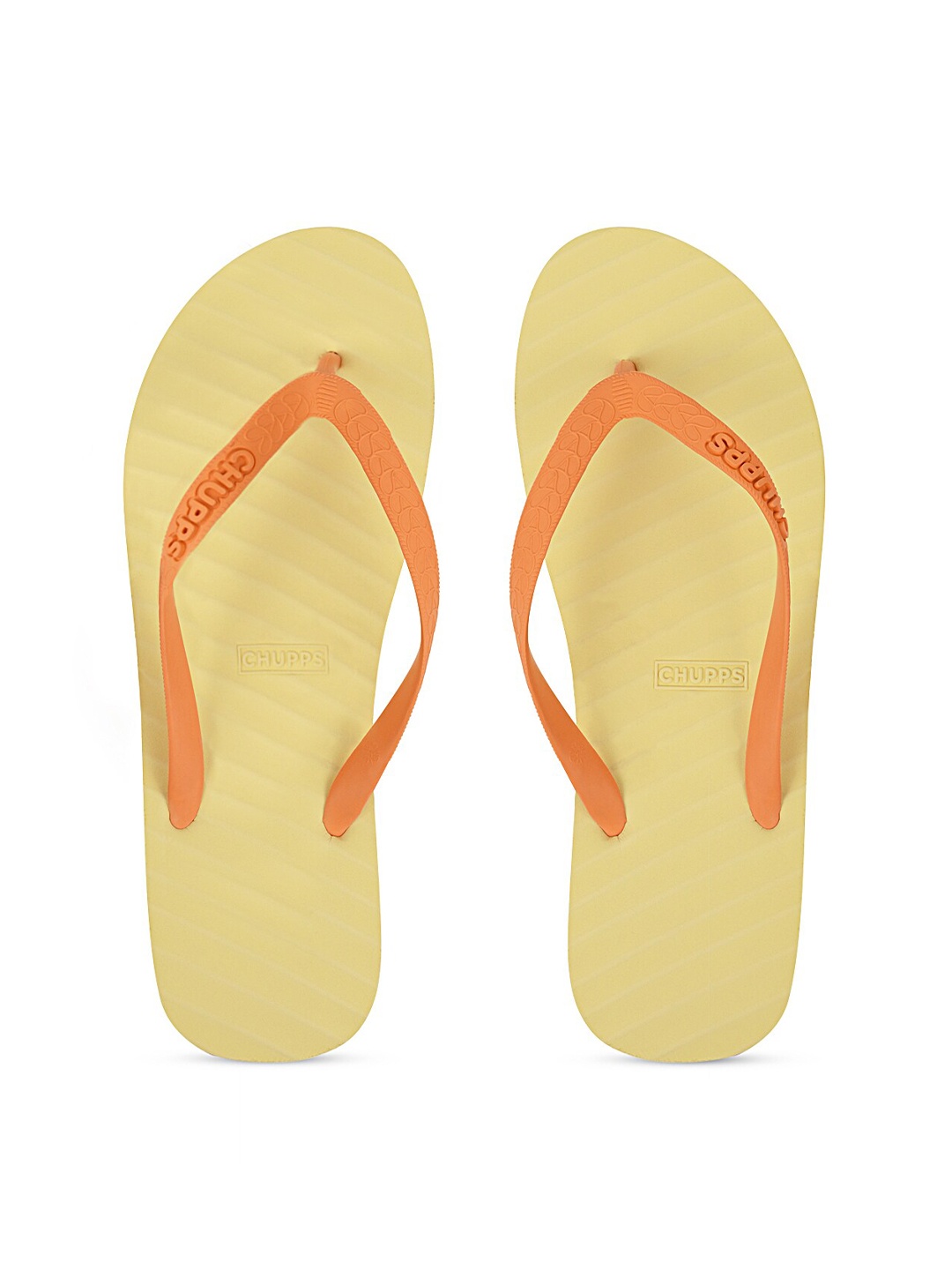 

CHUPPS Women Yellow Rubber Sustainable Thong Flip-Flops