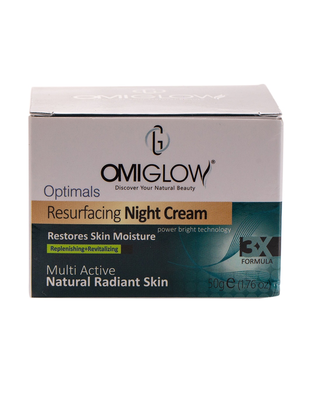 

OMIGLOW Resurfacing Night Cream - Restores Skin Moisture - 50 g, White