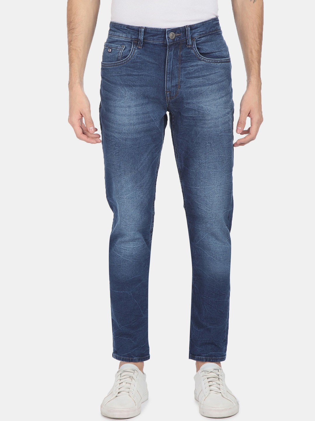 

Arrow Sport Men Blue Slim Fit Heavy Fade Cropped Jeans