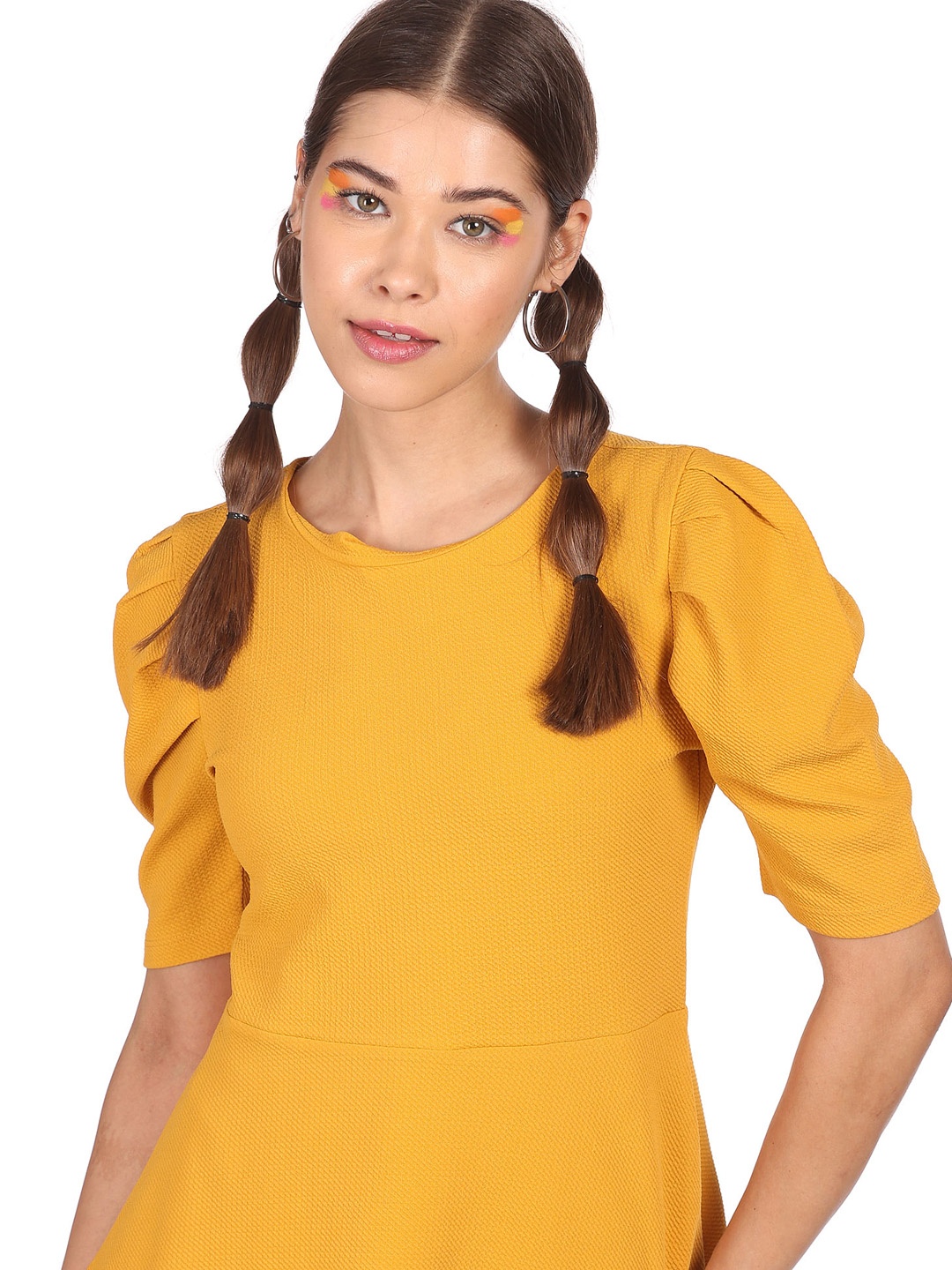 

Sugr Women Yellow Peplum Top