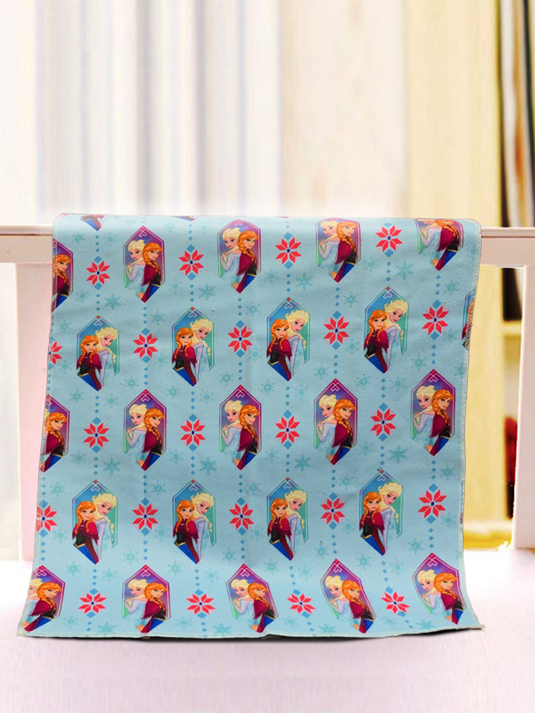 

YK Unisex Kids Blue & Red Printed Water-Resistant Mattress Protector