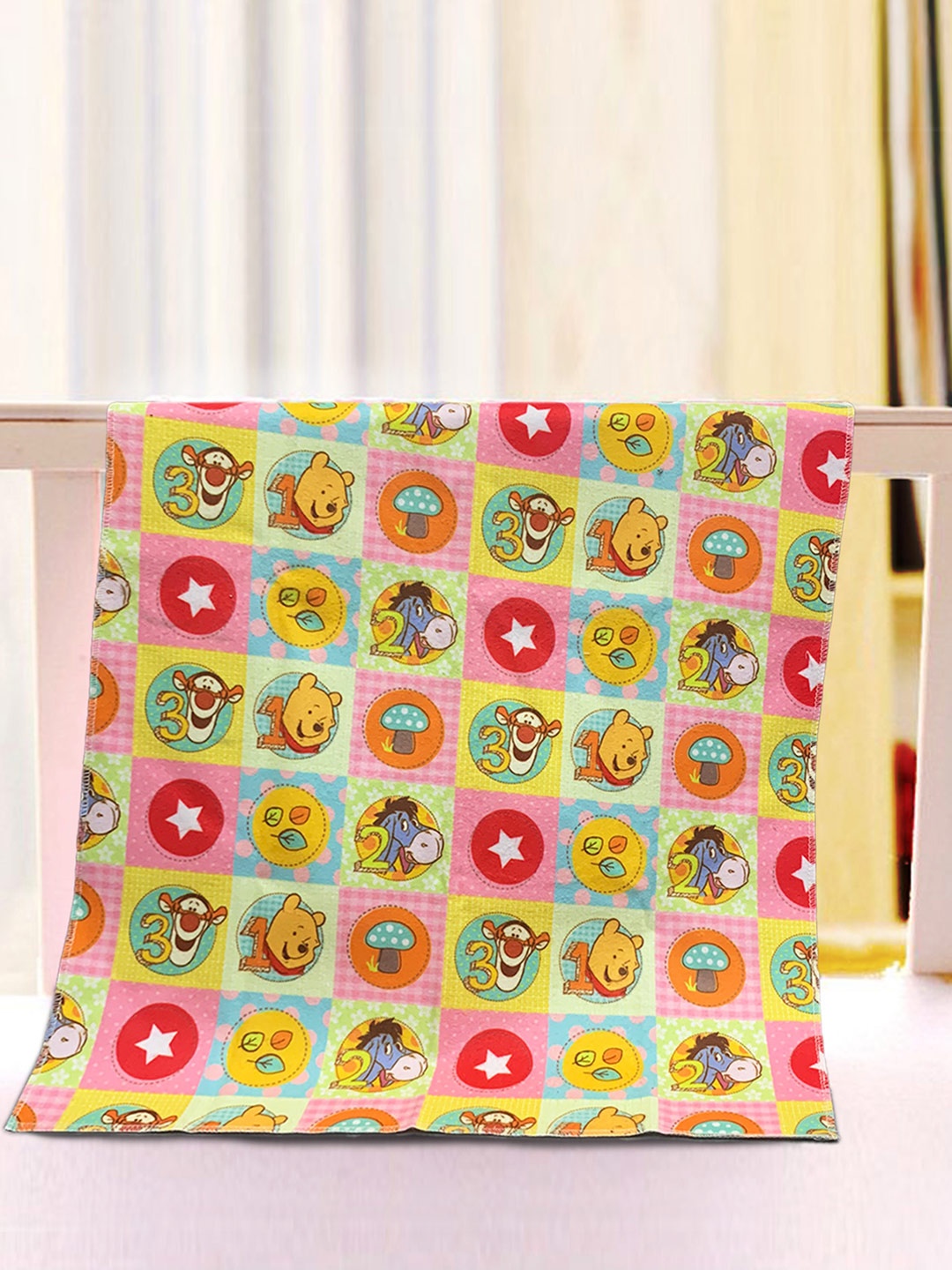 

YK Kids Yellow & Red Printed Water-Resistant Mattress Protector