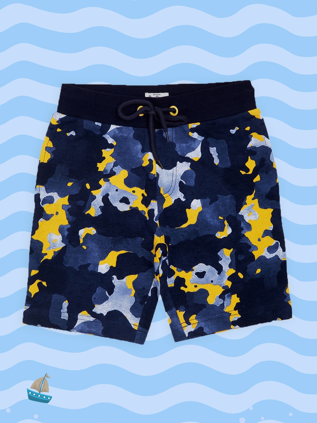 

Pepe Jeans Boys Blue Camouflage Printed Shorts