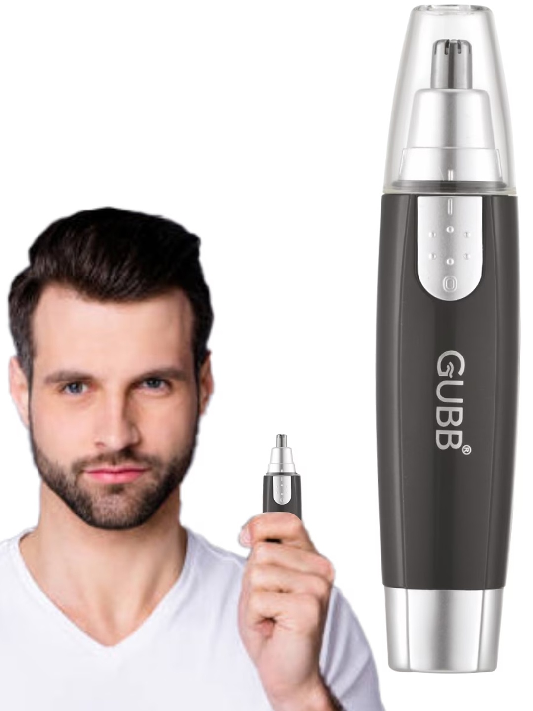 

GUBB Men GB-808 Cordless Nose & Ear Hair Removal Trimmer - Black