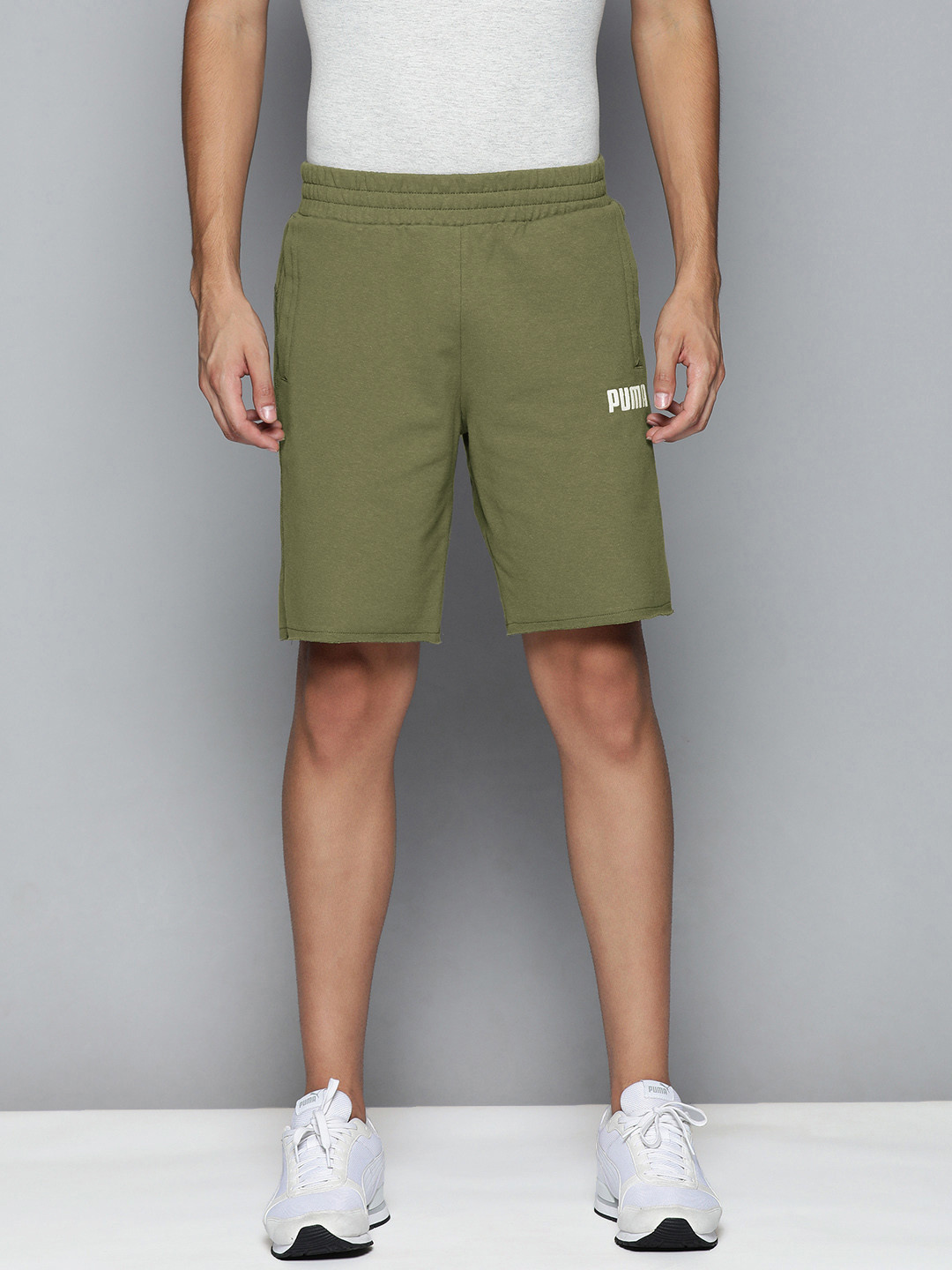 

Puma Men Typography Printed Regular Fit Shorts, Green