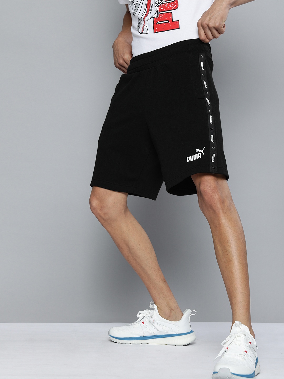 

Puma Men Regular Fit Essentials+ Tape Sports Shorts, Black