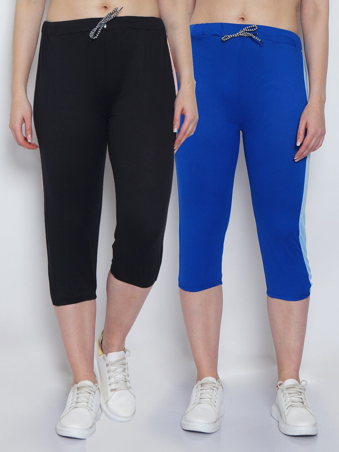 

GRACIT Women Set Of 2 Capris, Black
