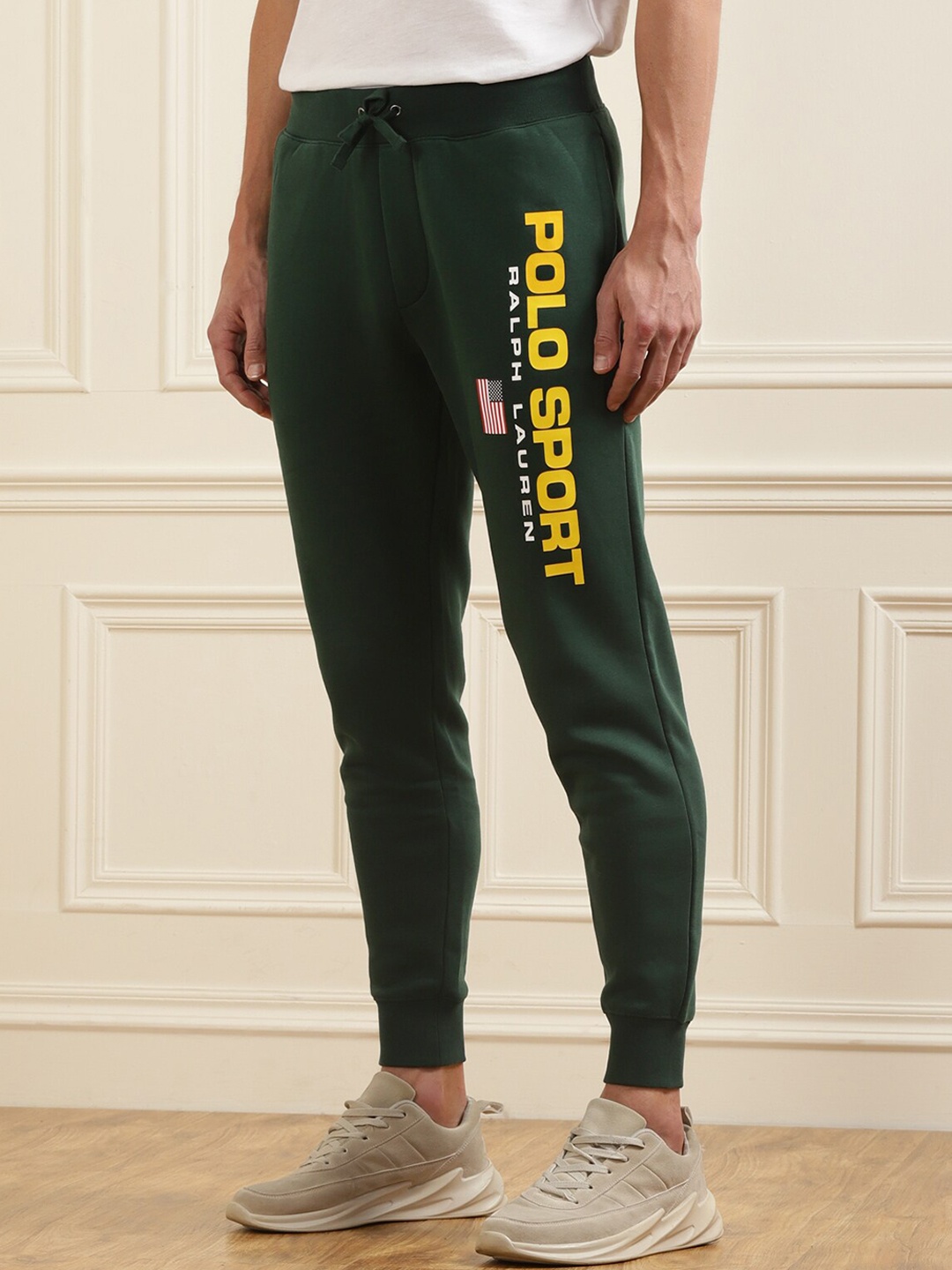 

Polo Ralph Lauren Men Green Printed Track Pants