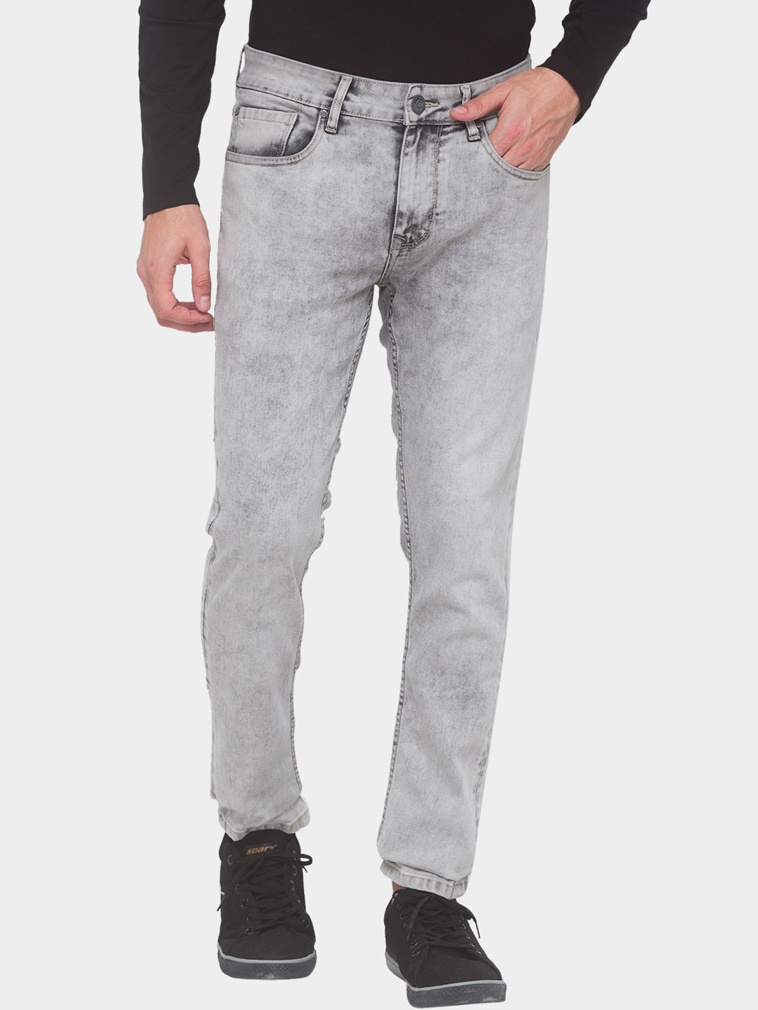 

Being Human Men Grey Regular Fit Heavy Fade Jeans