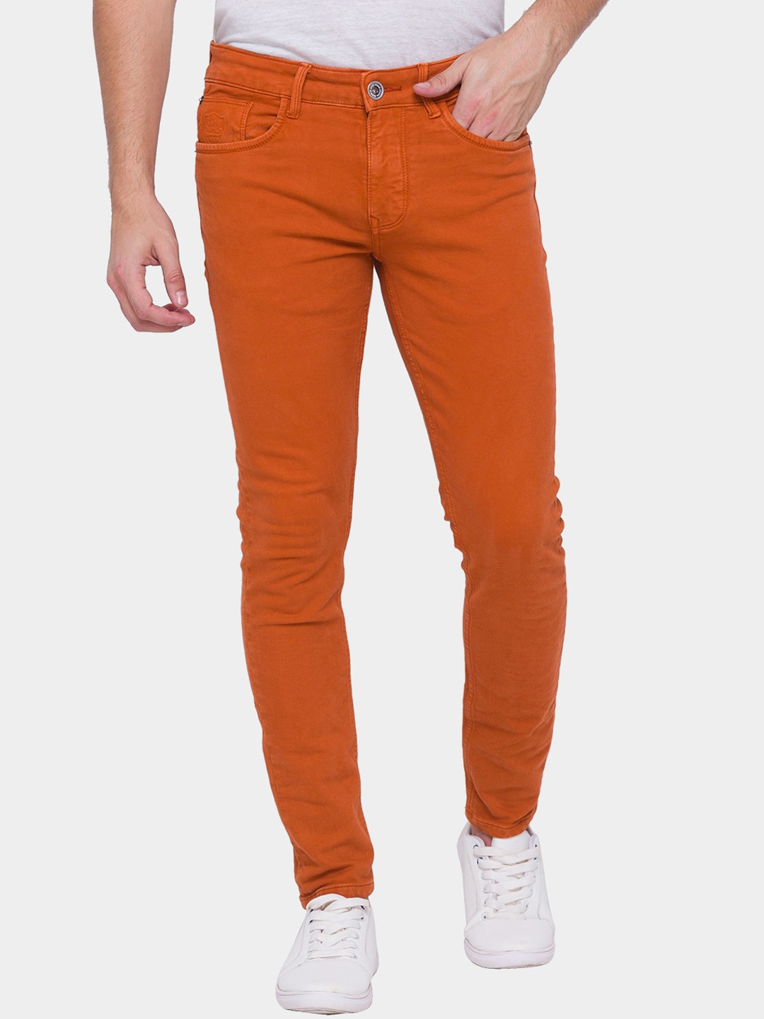 

Being Human Men Orange Regular Fit Cotton Jeans