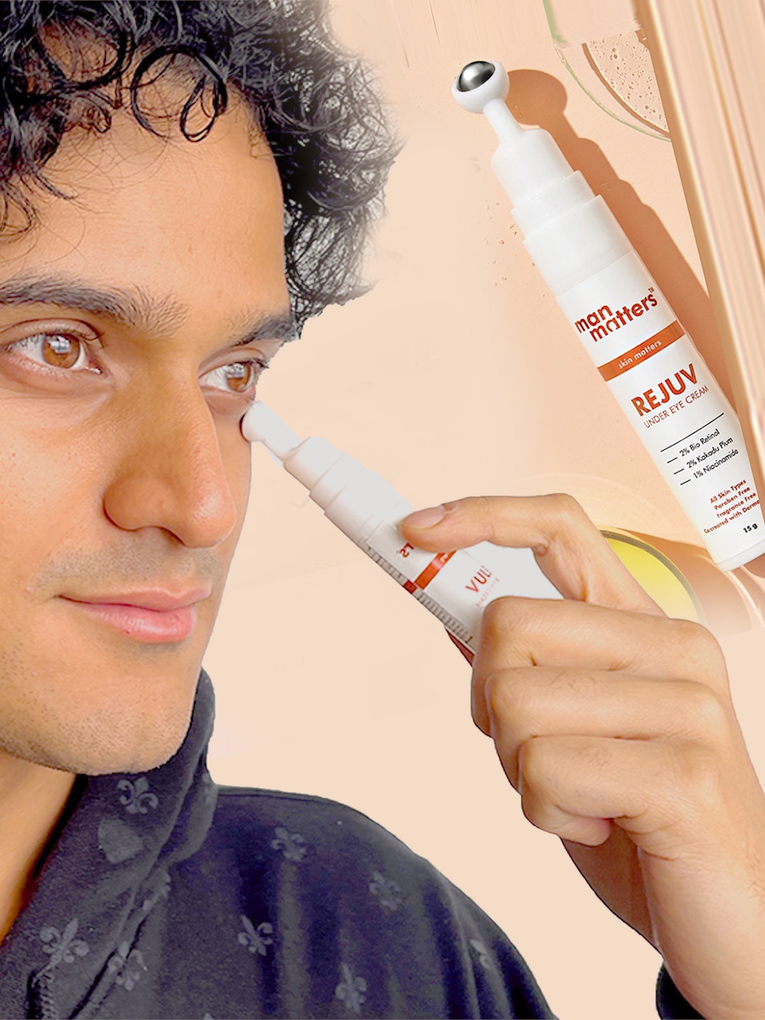 

Man Matters Under Eye Cream with Retinol to Fade Dark Circles 15 g, White