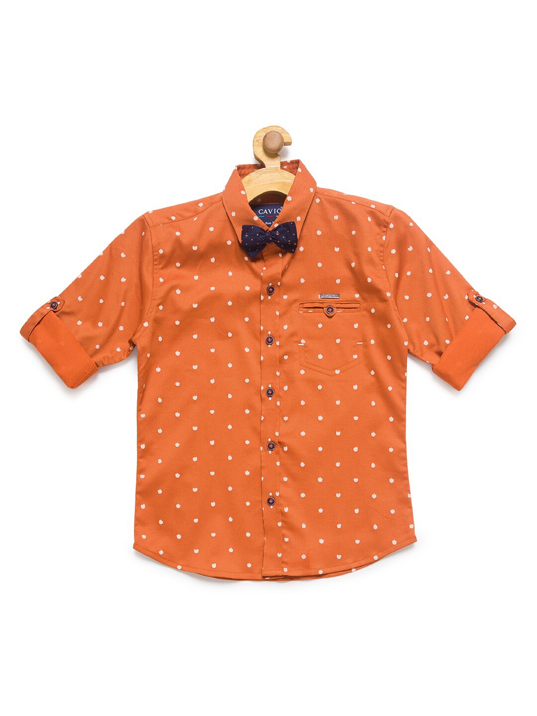 

CAVIO Boys Rust Premium Printed Casual Shirt