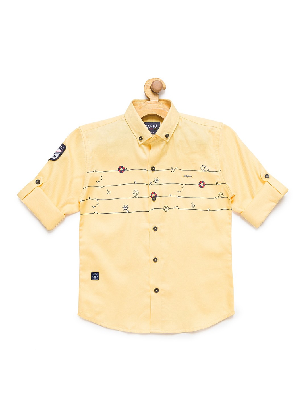 

CAVIO Boys Orange Premium Printed Casual Shirt