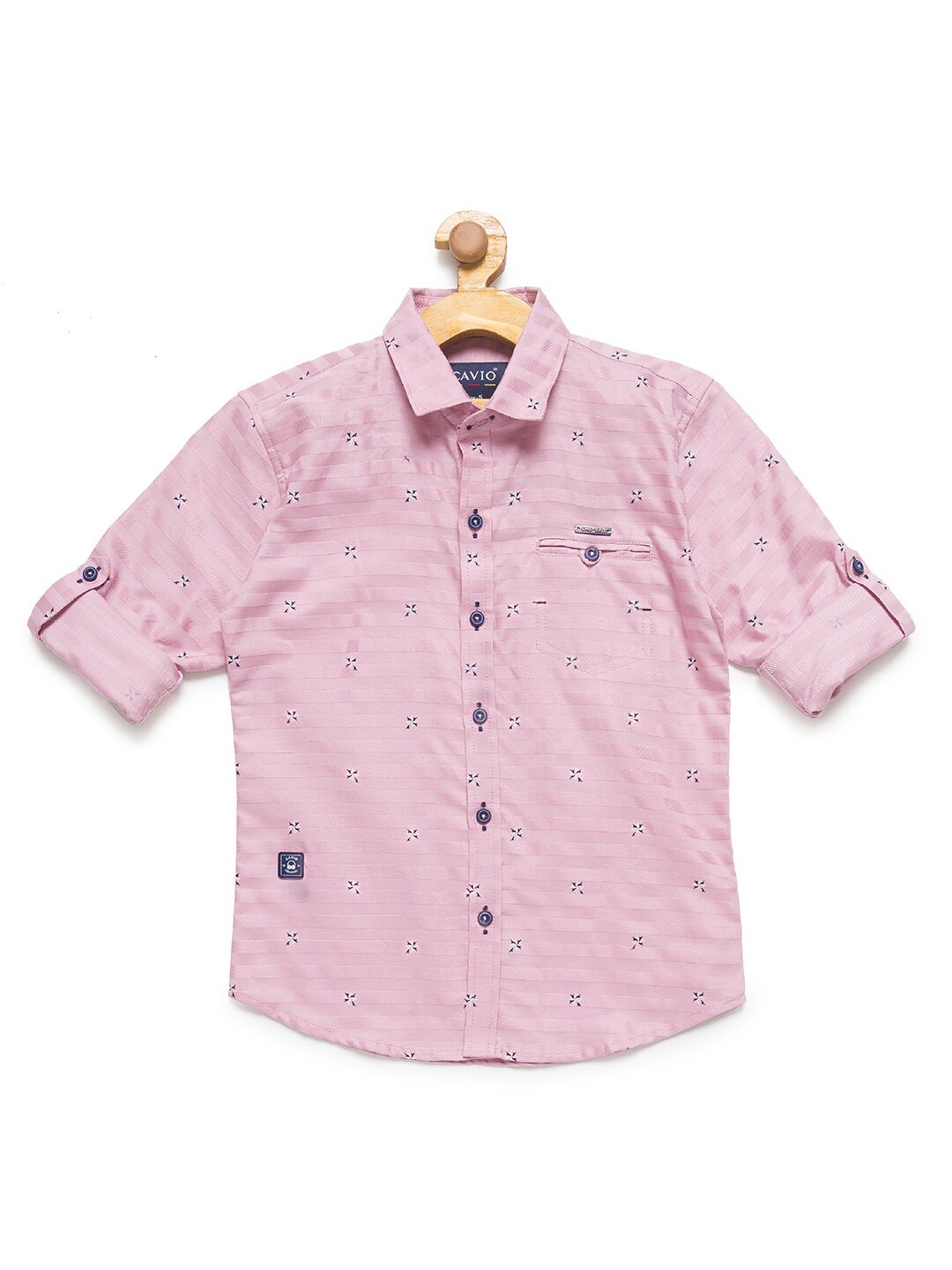 

CAVIO Boys Pink Premium Printed Casual Shirt