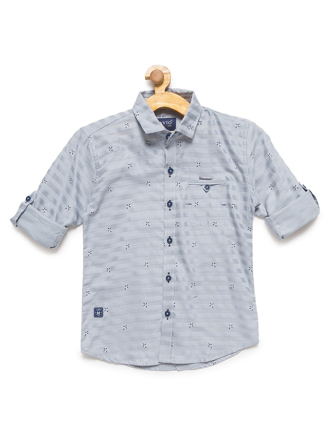 

CAVIO Boys Grey Premium Floral Printed Casual Shirt