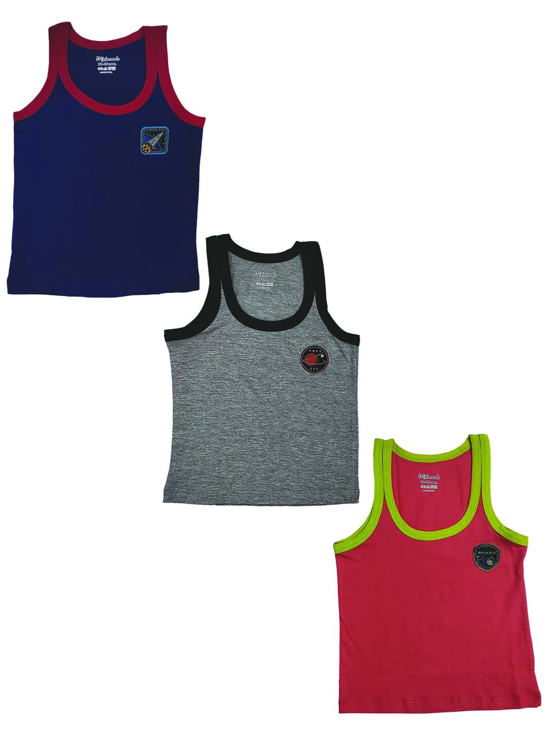 

Zoom Minimondo Boys Pack of 3 Assorted Innerwear Vest
