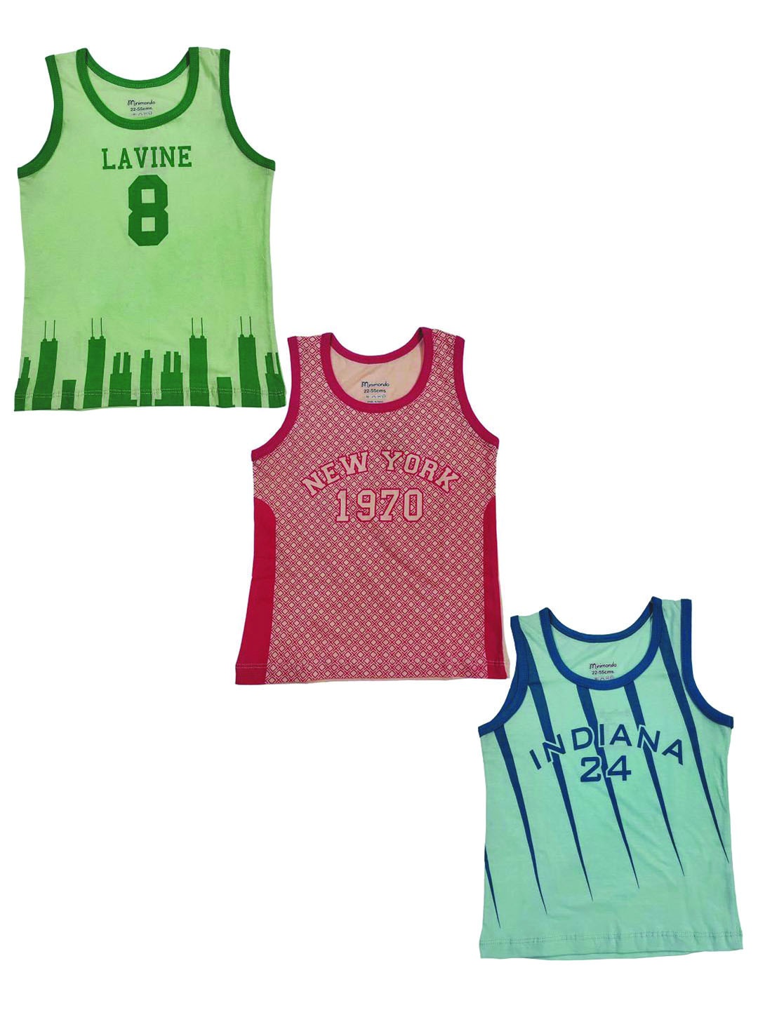 

Zoom Minimondo Pack of 3 Assorted Innerwear Vests