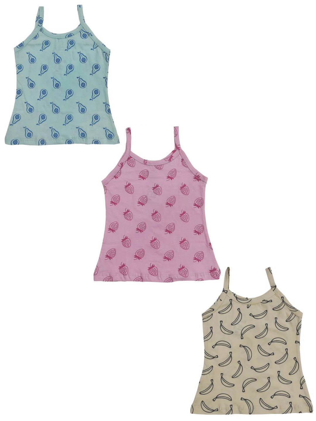

Zoom Minimondo Girls Pack Of 3 Assorted Printed Innerwear Vests
