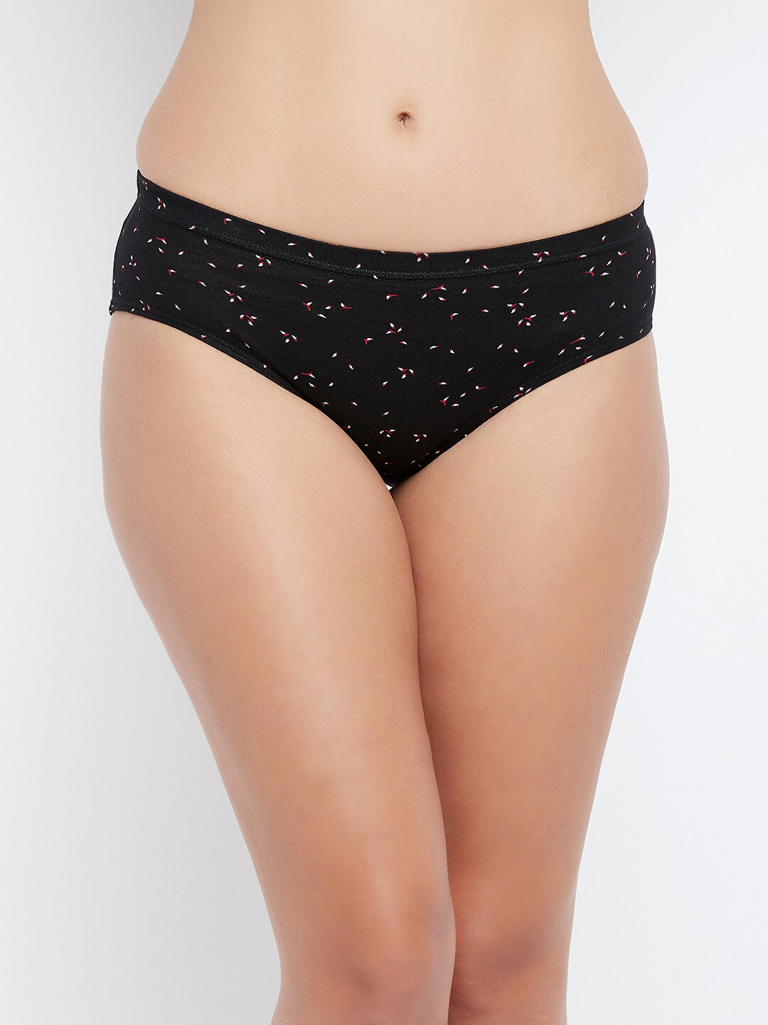 

Clovia Women Black & White Printed Pure Cotton Hipster Briefs