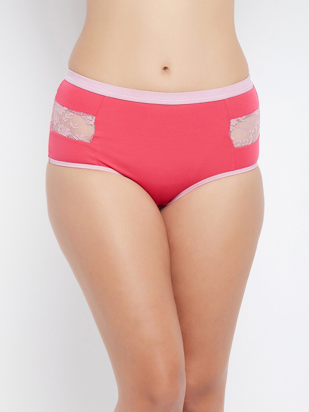 

Clovia Women Pink Solid Hipster Briefs