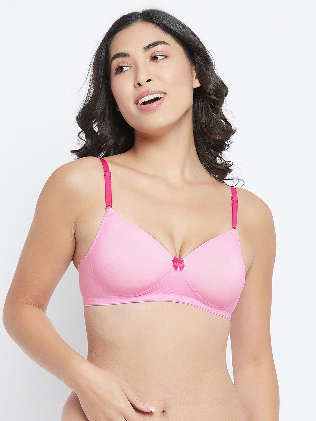 

Clovia Pink & Fuchsia Bra Lightly Padded T-shirt Bra