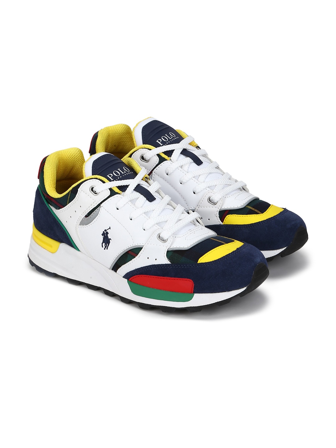 

Polo Ralph Lauren Men White Colourblocked Chunky Sneakers