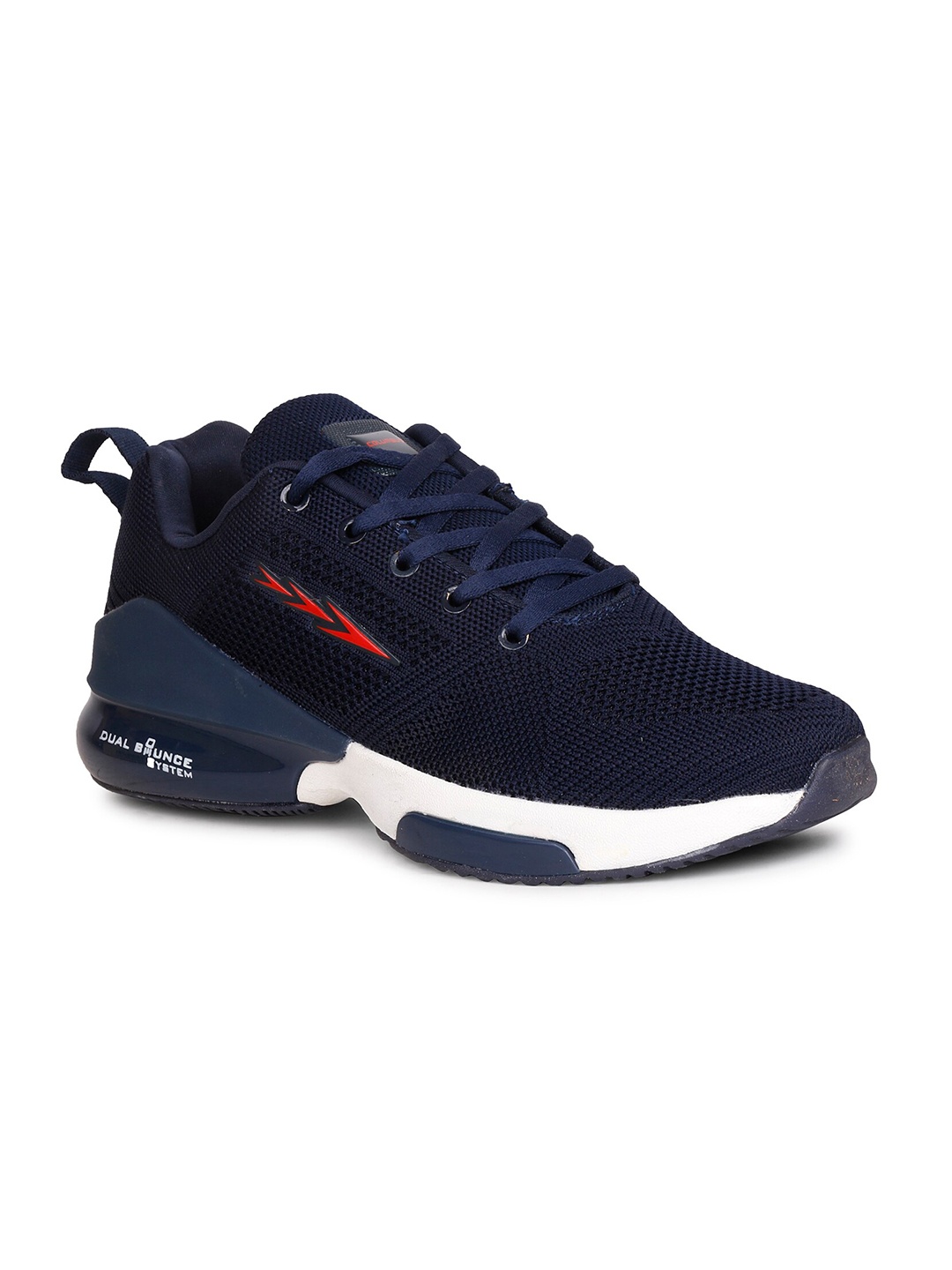 

Columbus Men Navy Blue & Rust Running Shoe