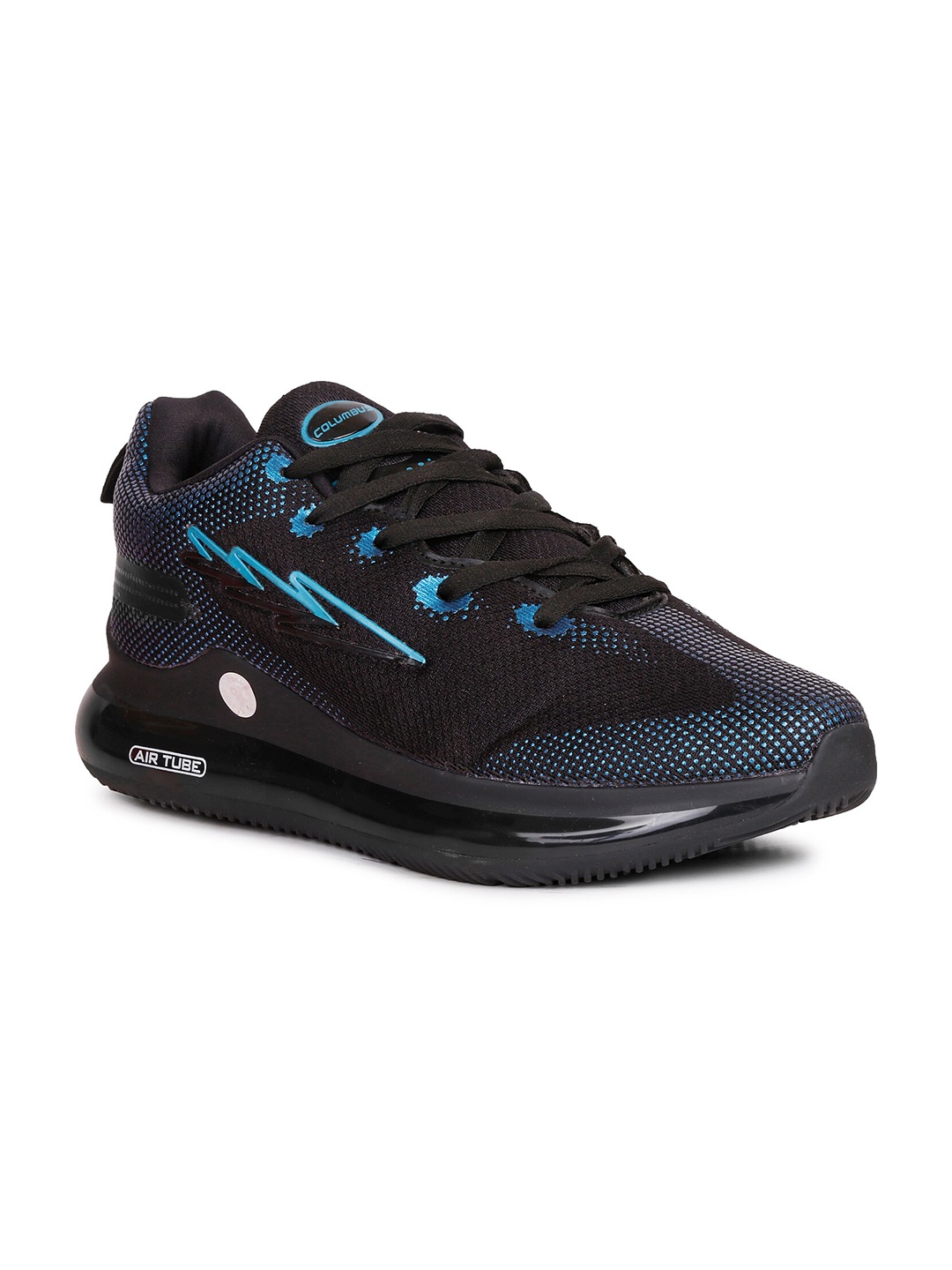 

Columbus Men Black Mesh Running Non-Marking Shoes