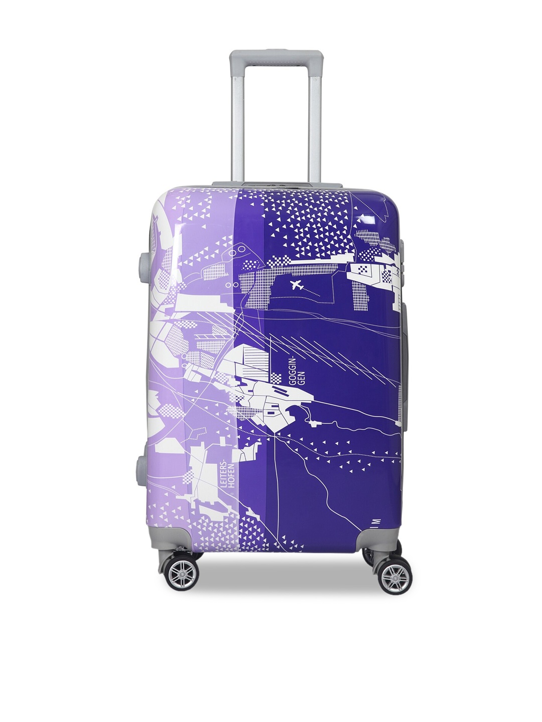 

Polo Class Blue & White Printed Hard Case Medium Luggage Trolley Bag