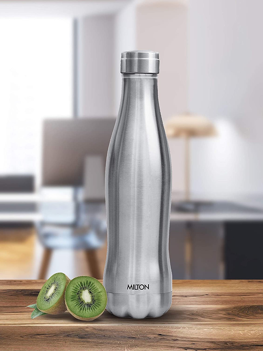 

Milton Silver Toned Duke-500 Thermosteel Hot and Cold Vacuum Insulated Water Bottle 420 ML