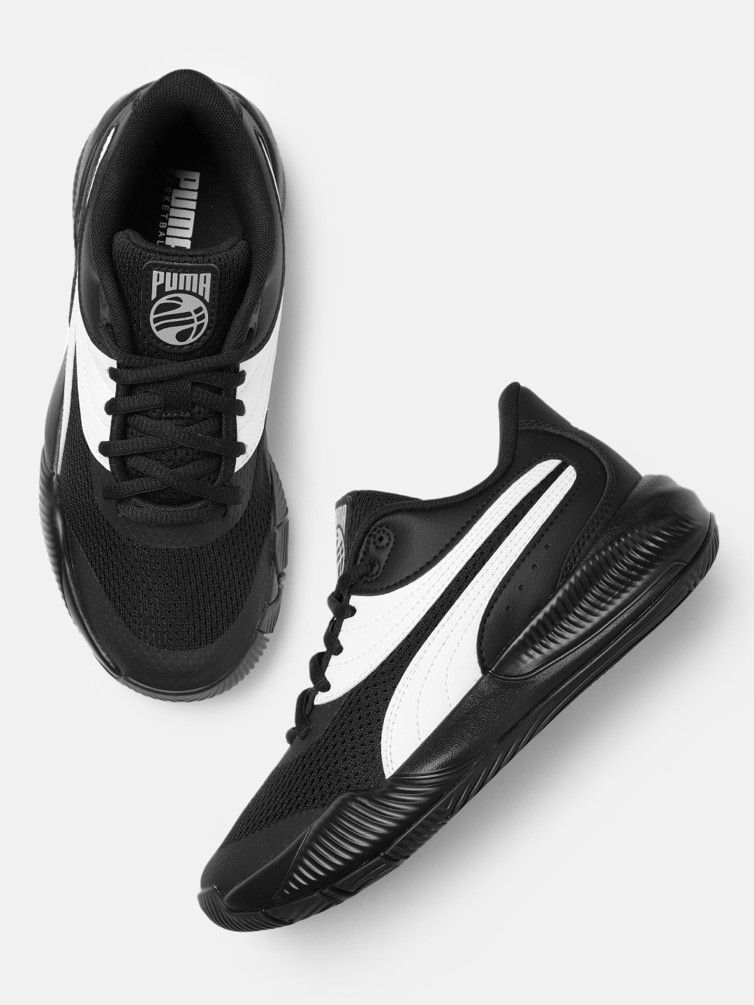 

PUMA Hoops Men Triple Basketball Shoes, Black