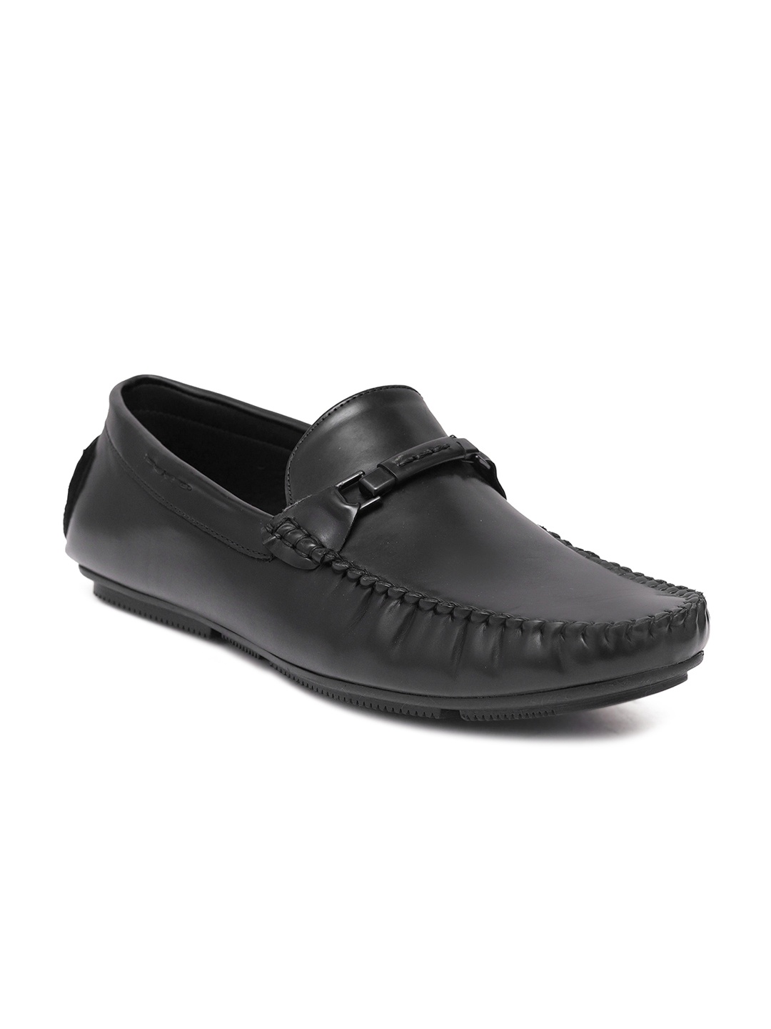 

birgos Men Black Loafers