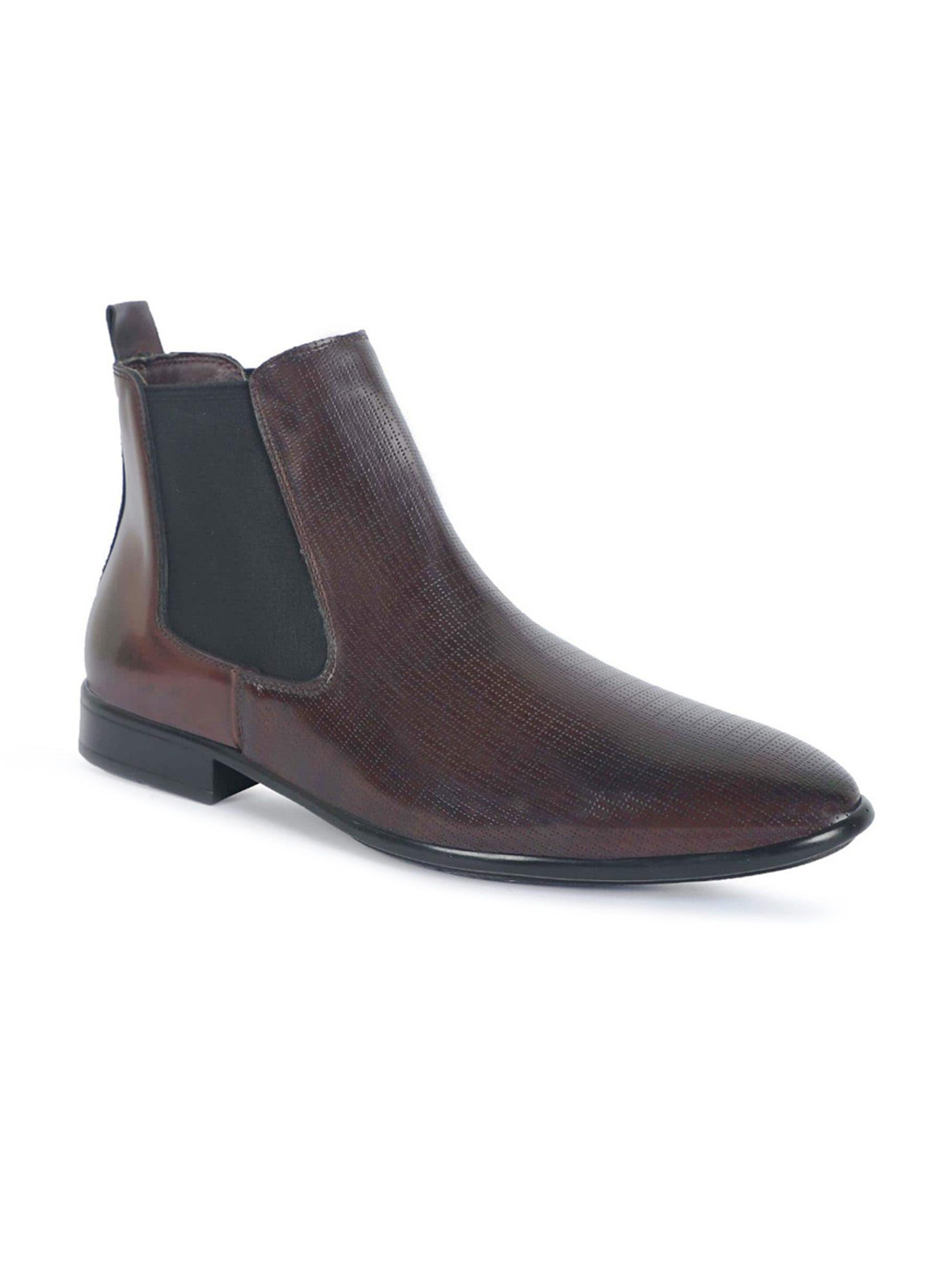 

birgos Men Brown Solid Leather Formal Shoes