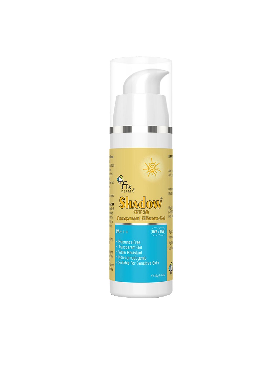 

Fixderma Shadow Sunscreen SPF 30 Transparent Silicone Gel - 30g