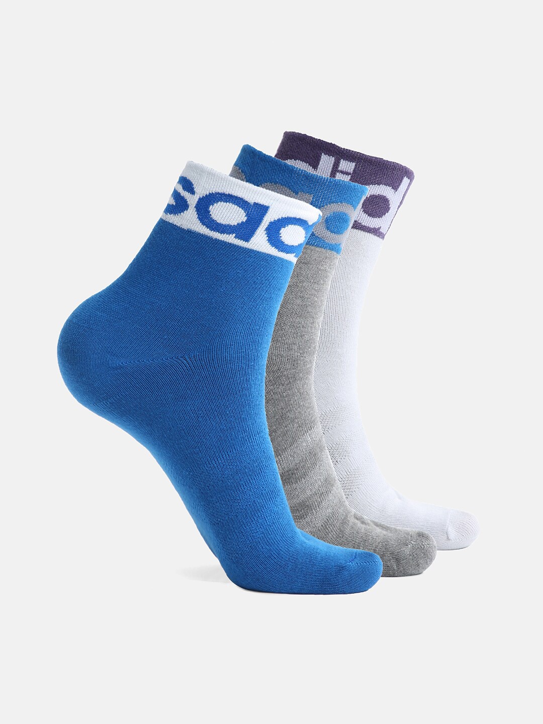 

ADIDAS Men Pack of 3 Ankle Length-Socks, Blue
