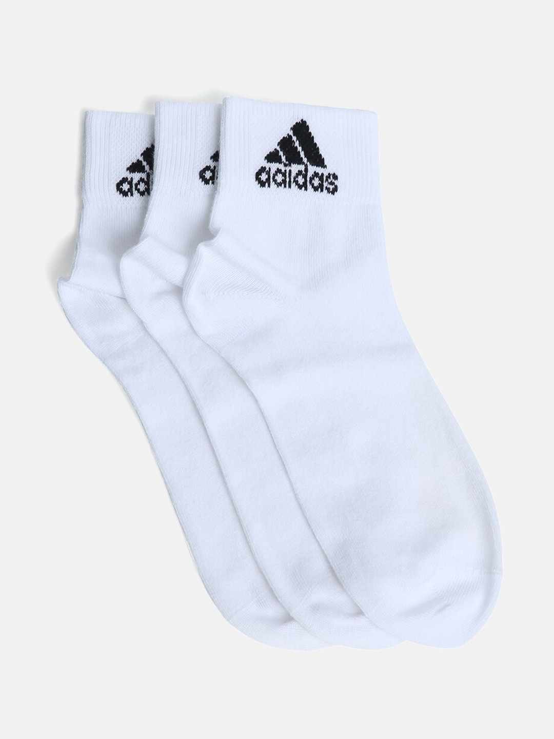 

ADIDAS Men Pack Of 3 White Ankle Length-Socks