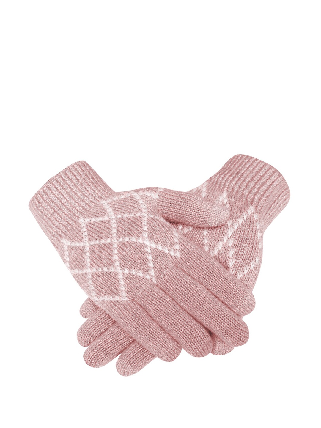 

LOOM LEGACY Women Pink Patterned Hand Gloves