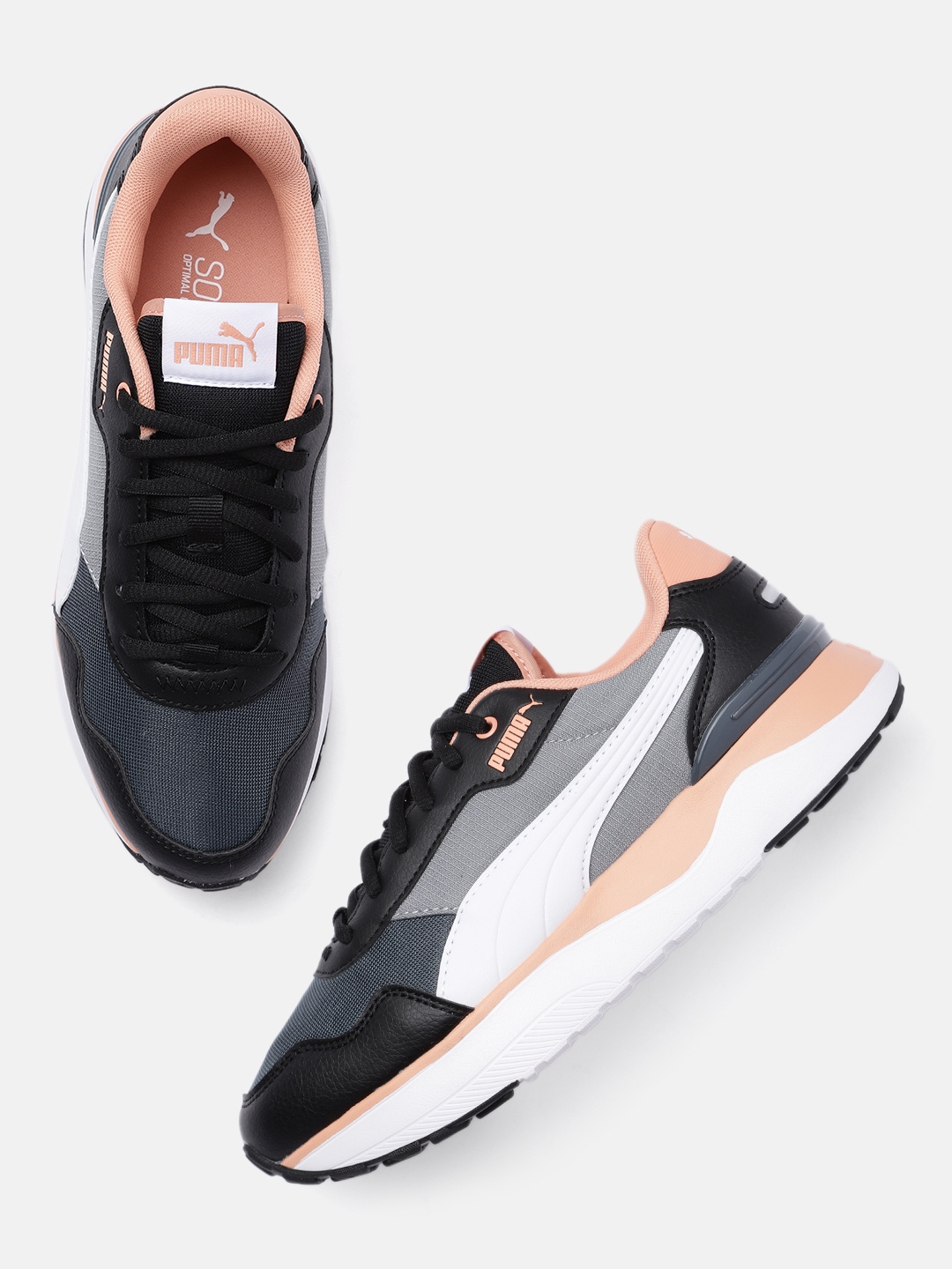 

Puma Women Black & Grey R78 Voyage Sneakers