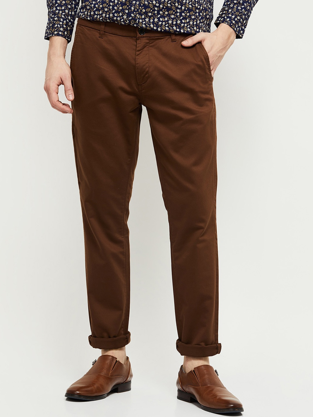 

max Men Brown Chinos Trousers