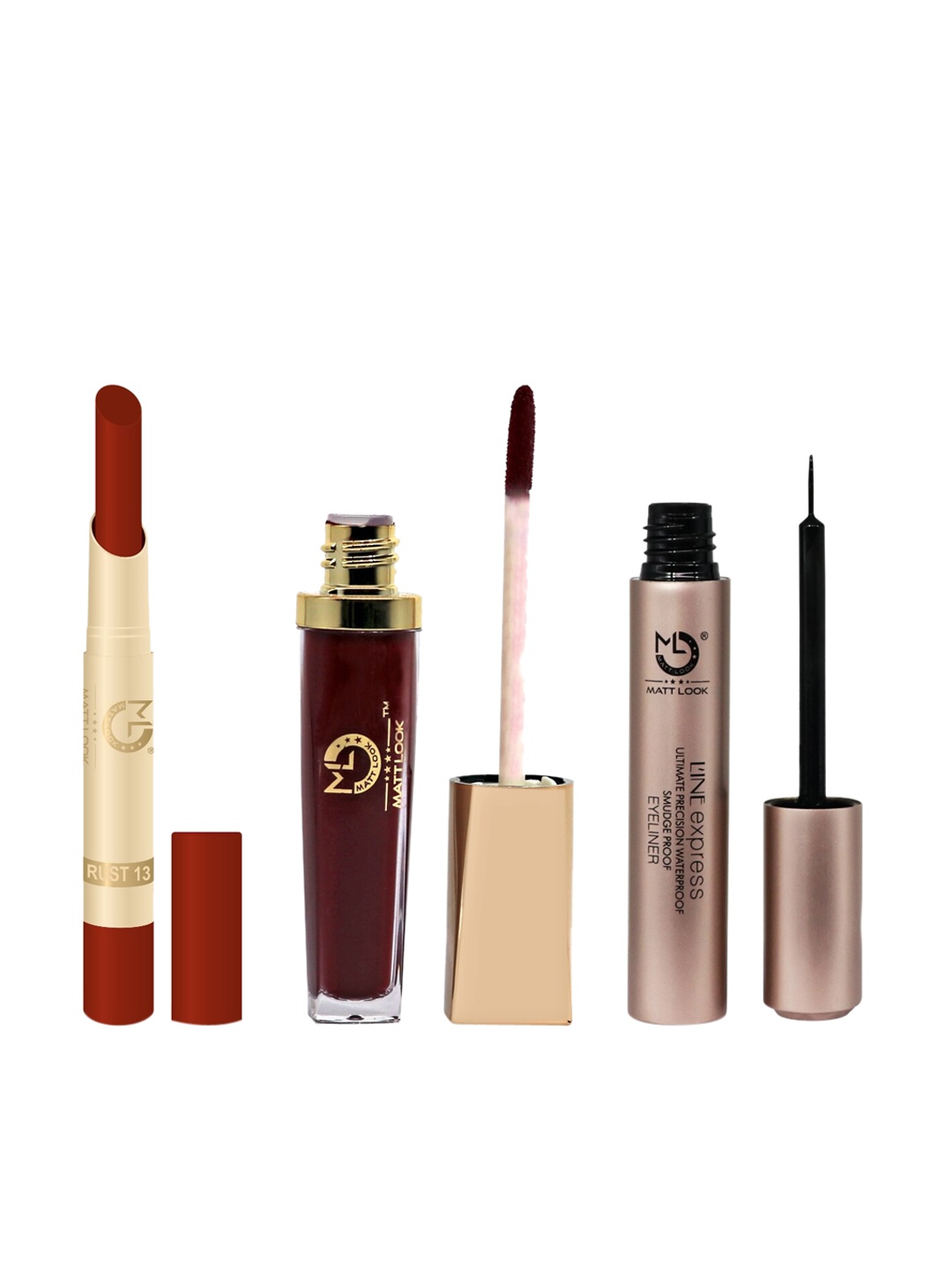 

MATTLOOK Set of Lipstick - Eyeliner & Sindoor, Multi