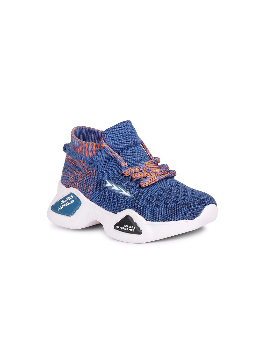 

Columbus Kids Blue & Orange Mesh Running Non-Marking Shoes