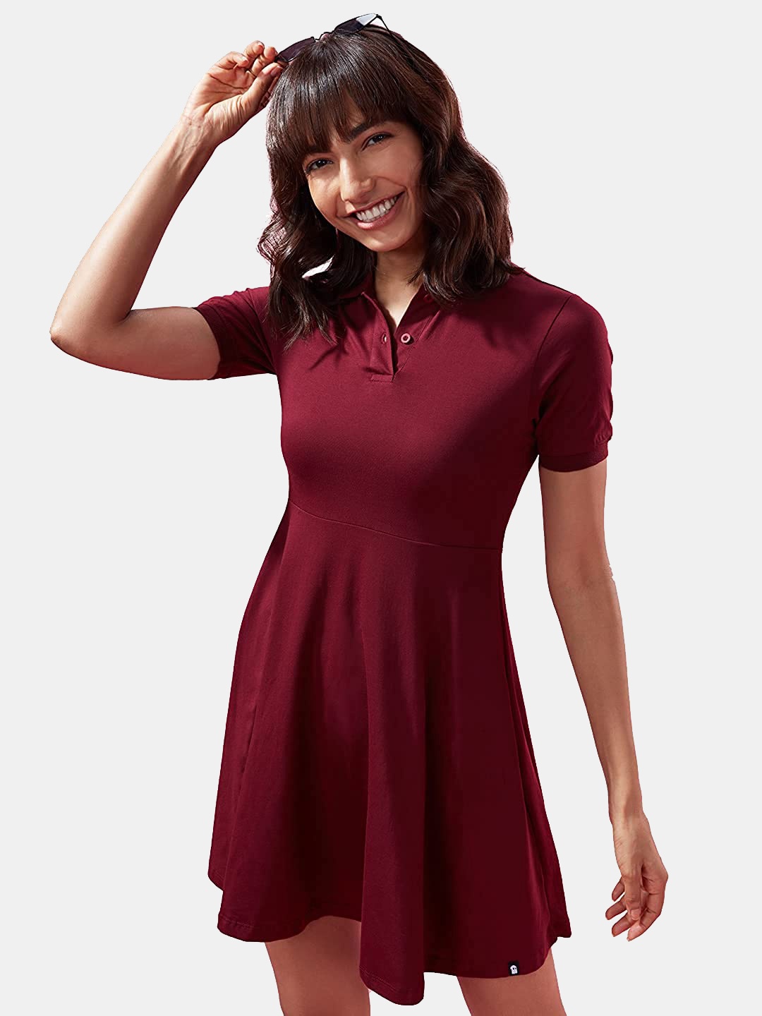 

The Souled Store Red Cotton Dress