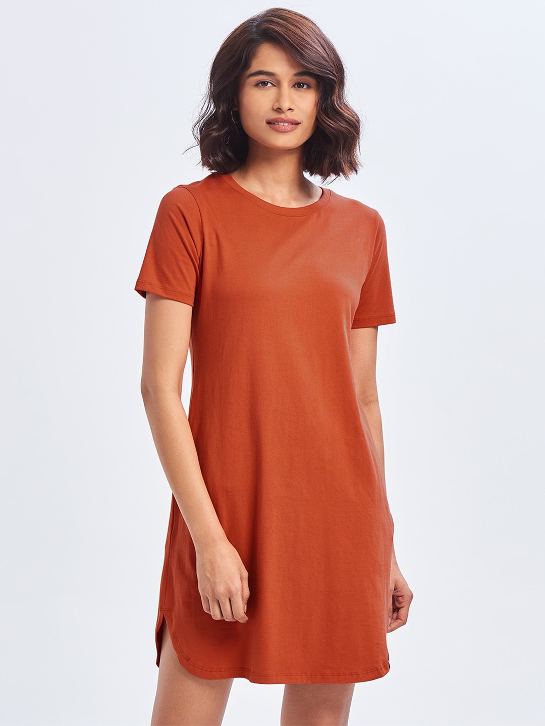 

The Souled Store Orange T-shirt Dress