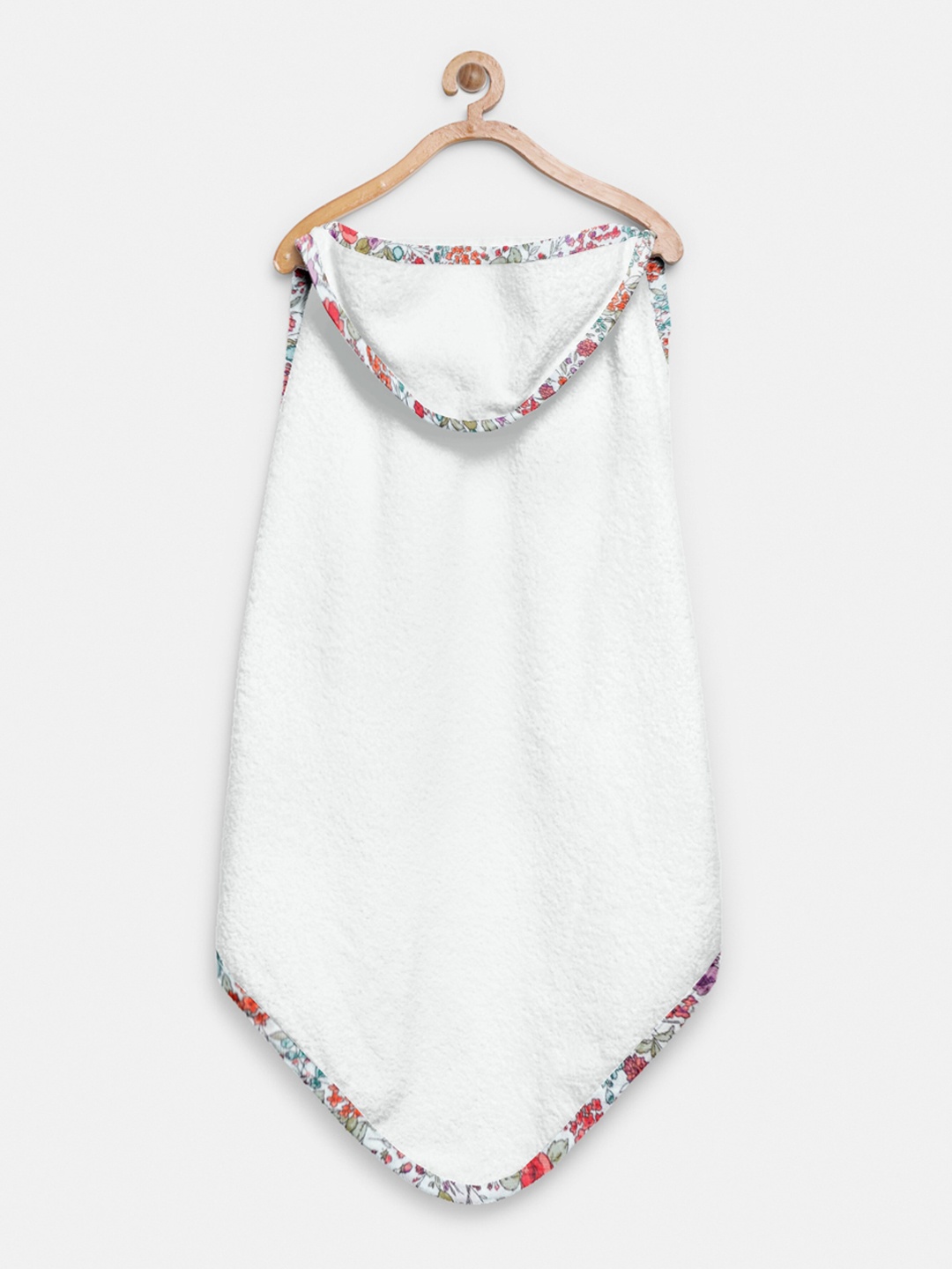 

THE BABY ATELIER White Floral Hooded Towel