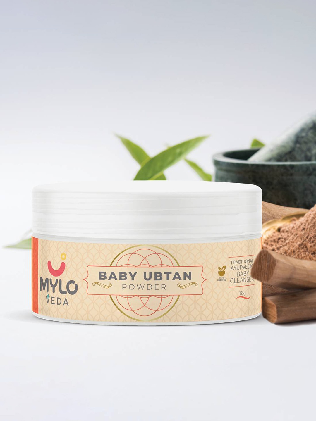 

Mylo Herb Enriched Baby Ubtan Powder Aryurvedic Baby Cleanser 125 g, White