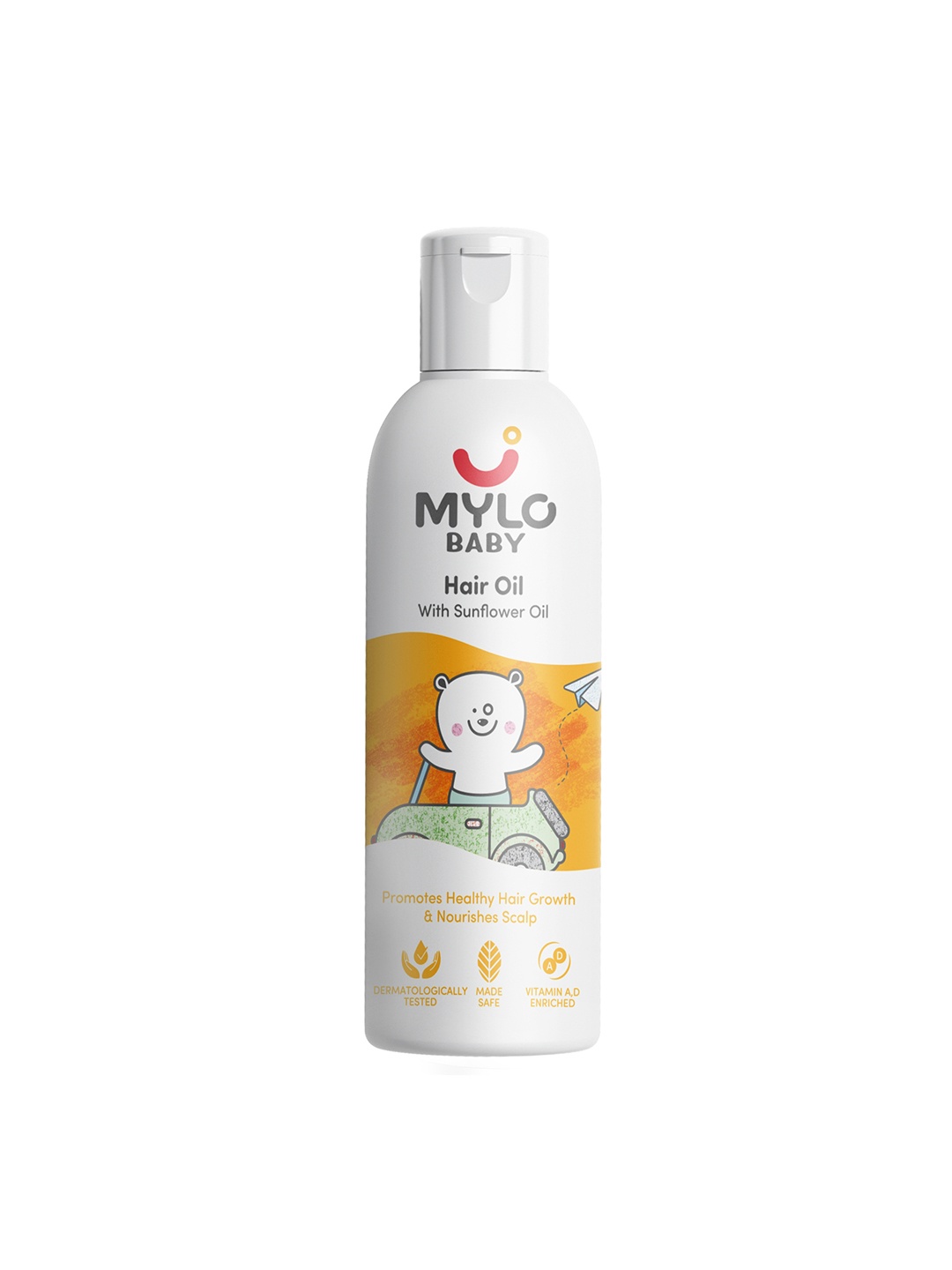 

Mylo Kids Natural Baby Hair Oil for Softer & Smoother Hair - 100 ml, White