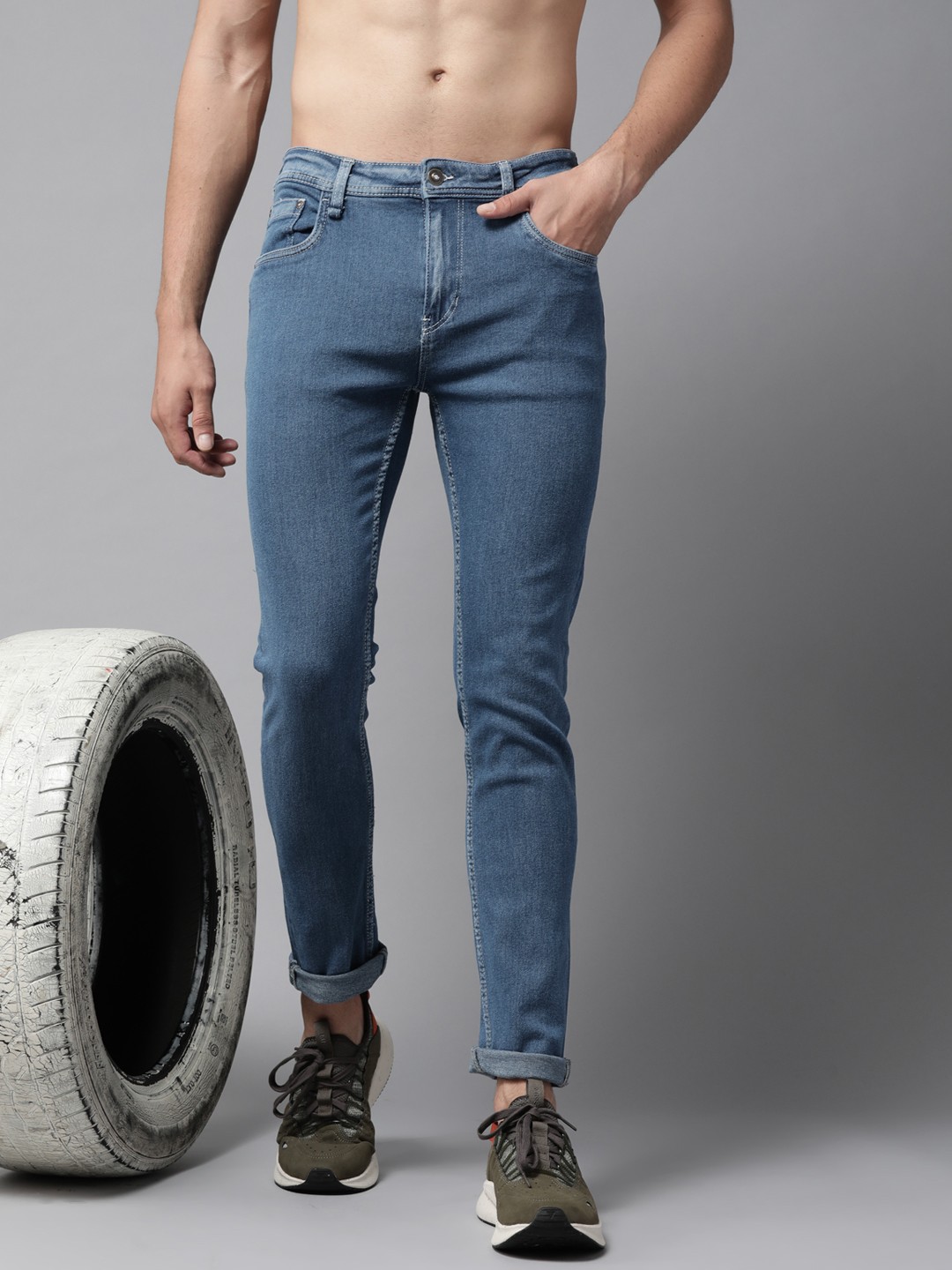 

The Roadster Lifestyle Co. Men Blue Skinny Fit Stretchable Jeans