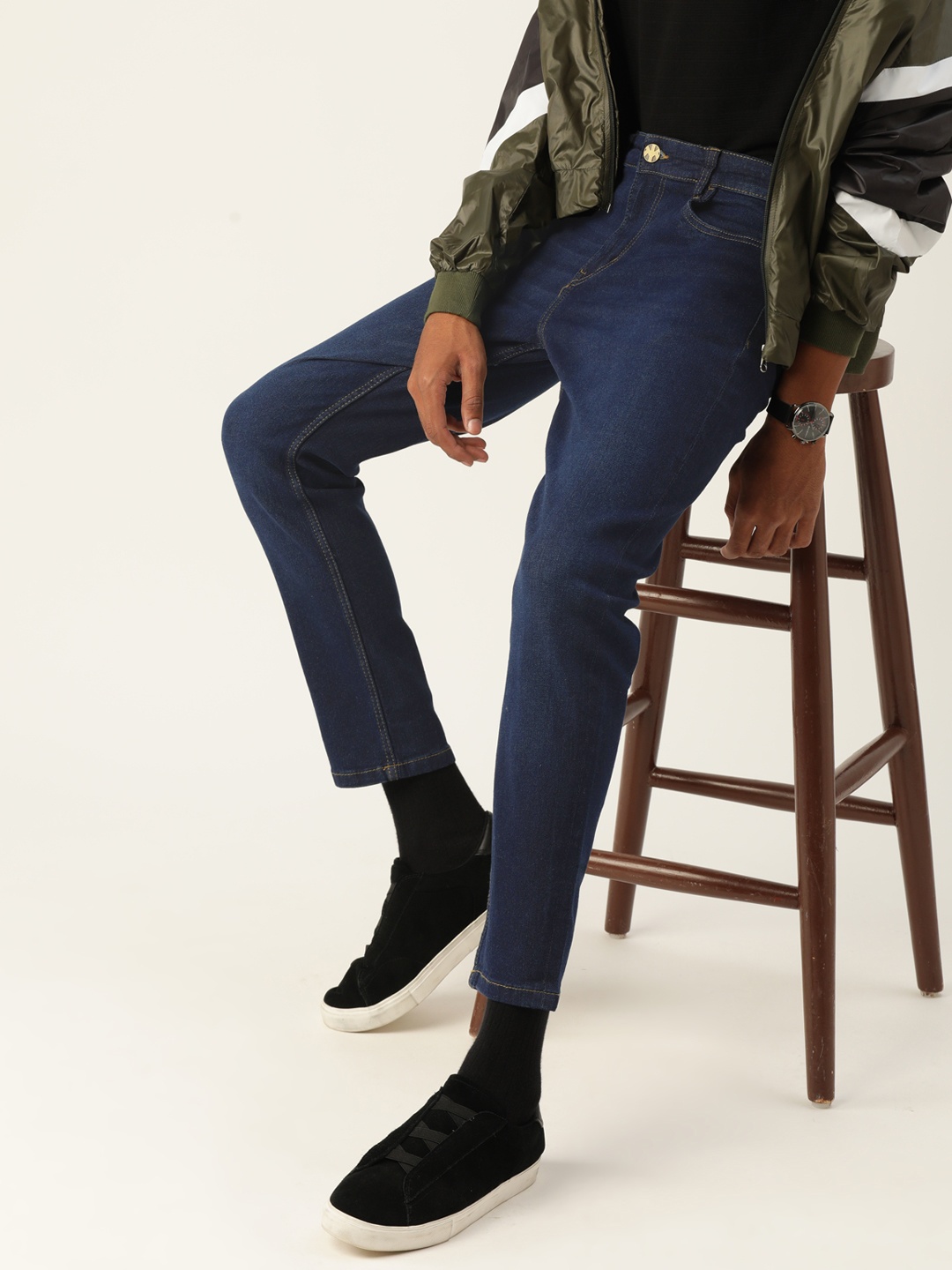 

Kook N Keech Men Navy Blue Slim Fit Stretchable Jeans