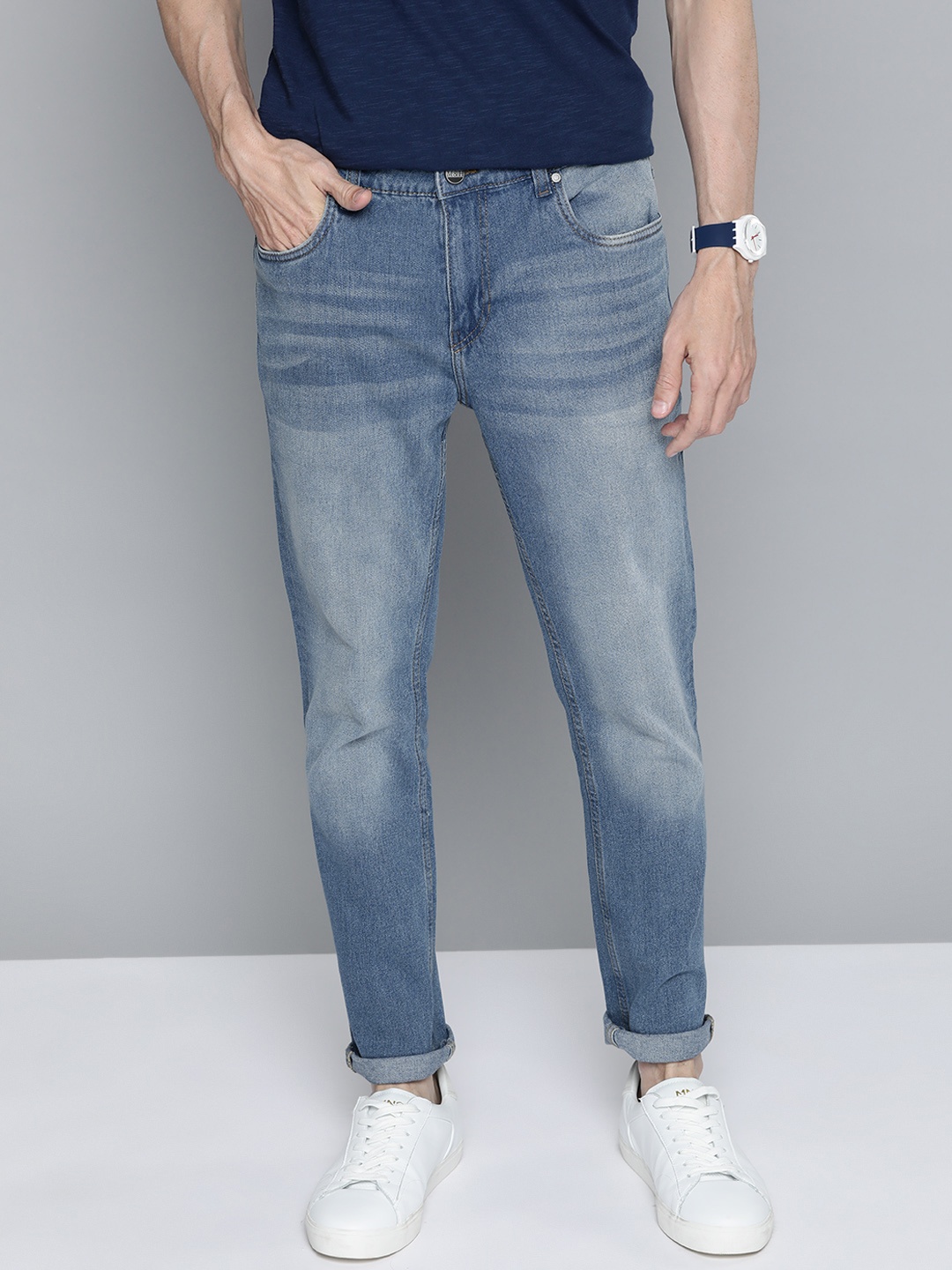

Mast & Harbour Men Blue Skinny Fit Light Fade Stretchable Jeans